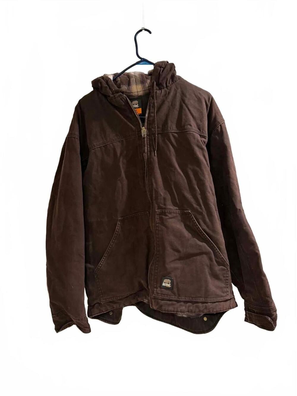 Berne XL Brown Workwear Jacket with Hood